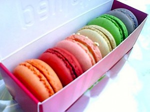 Six different macaron flavors from Paulette Macarons
