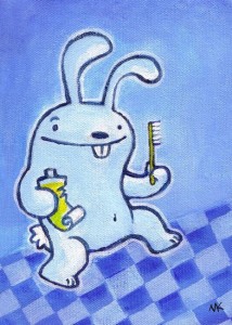 Toothbrush Bunny by Mary Kelly, Portland, OR