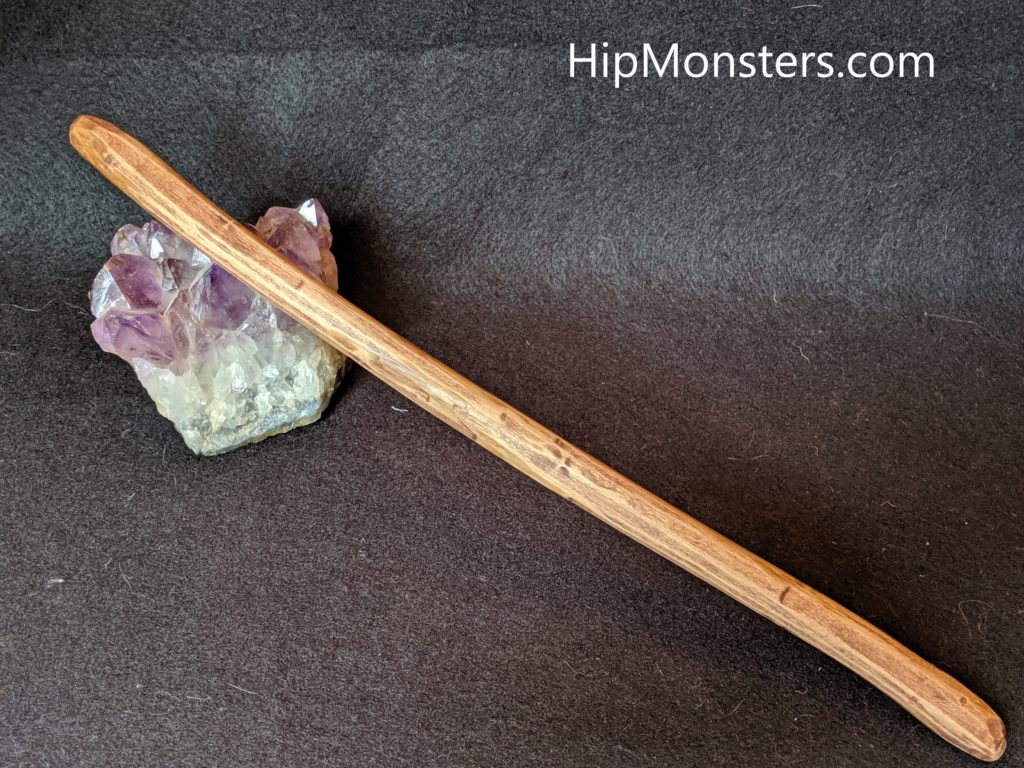 Handcrafted DIY Wooden Wand on a crystal