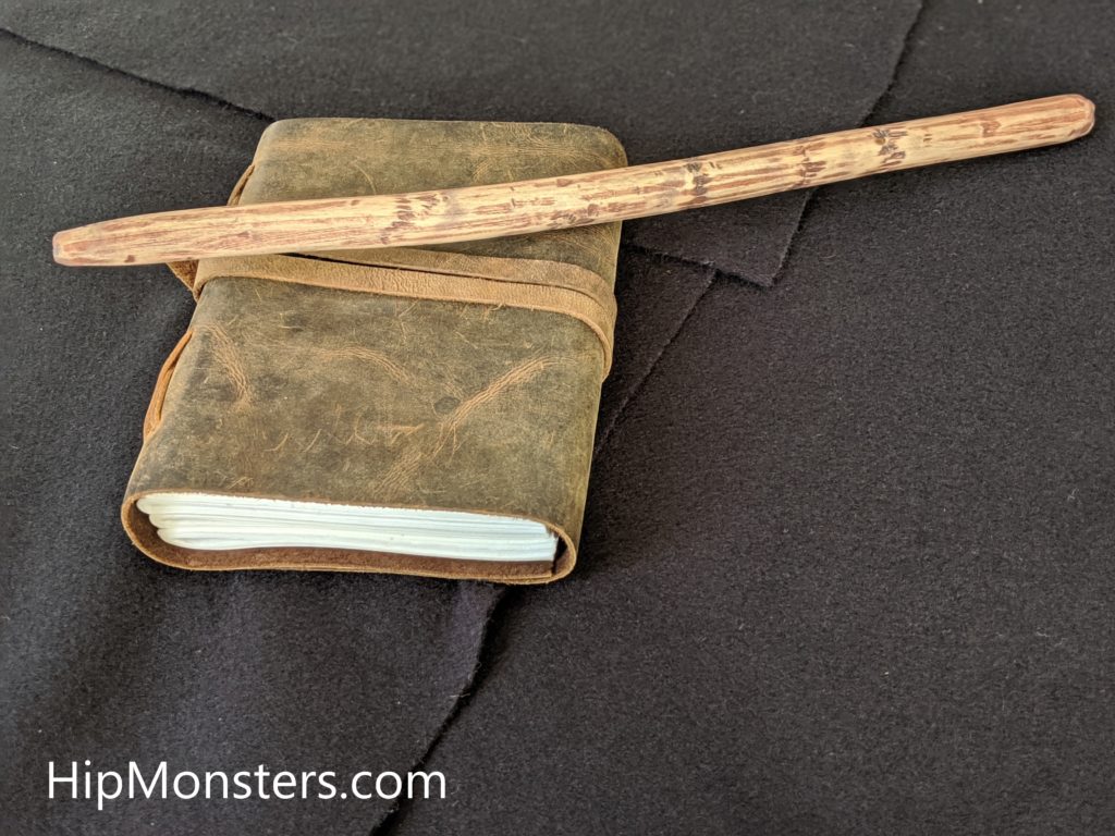 Handcrafted DIY Wooden Wand with a book