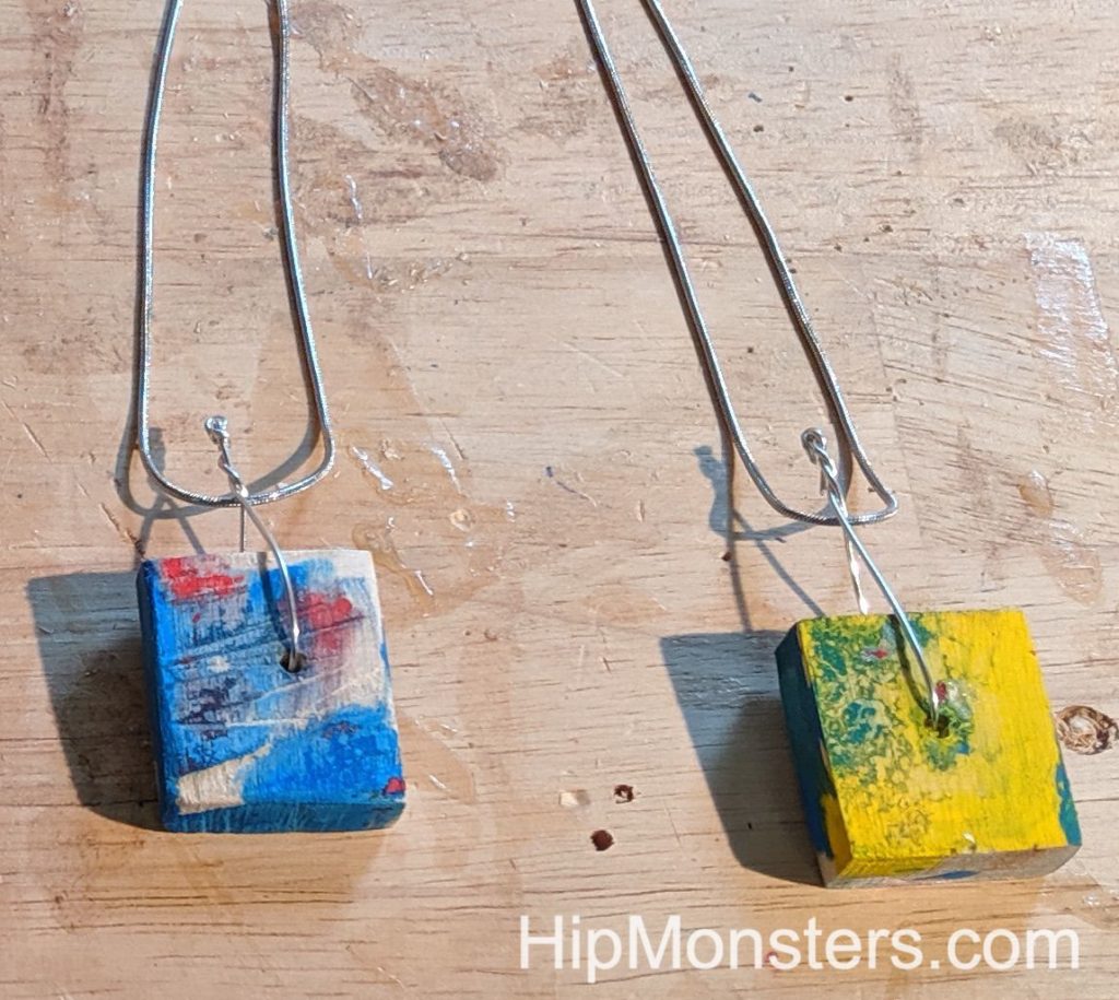 Wooden Jewelry, Necklaces, Color Splash Collection