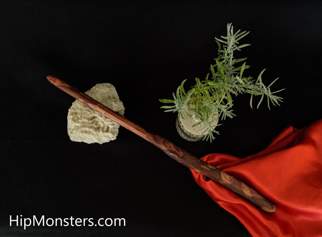 Handcrafted DIY Wooden Wand with rosemary