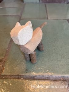Wooden toy cat