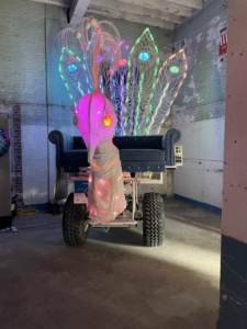 Drivable peacock at Bay Area Maker Faire