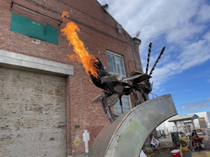 Metal fire insect at Bay Area Maker Faire